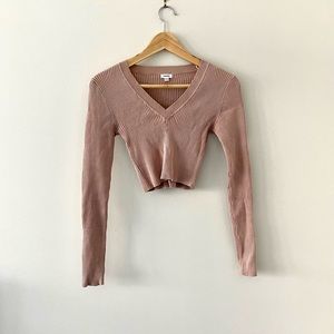 Garage crop sweater